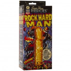 Фаллоимитатор Железного Человека SUPER HUNG HEROES Rock Hard Man - 20 см.