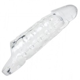 Насадка на член с кольцом для мошонки Tom of Finland Clear Realistic Cock Enhancer - 24 см.